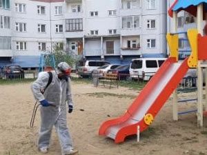 В Якутске продезинфицировали свыше 2 млн кв. метров общественных пространств