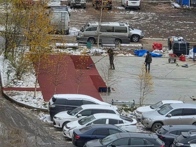 Традиции города Нерюнгри – благоустройство по снегу