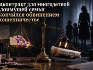 Соцконтракт для многодетной малоимущей семьи закончился обвинением в мошенничестве