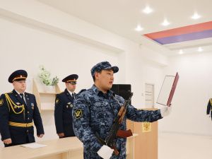 Сотрудники, поступившие на службу в уголовно-исполнительную систему, приняли Присягу