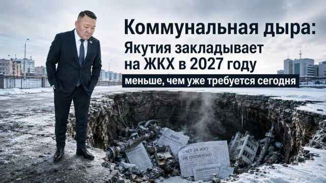 Коммунальная дыра: Якутия закладывает на ЖКХ в 2027 году меньше, чем уже требуется сегодня