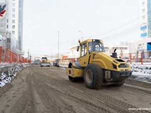 В Якутске днем небольшой мокрый снег