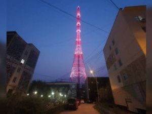 В пятницу вечером телебашня Якутска загорится красным цветом в честь Дня борьбы с инсультом