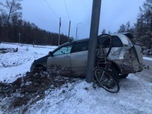 Ужасные кадры: Велосипедист чудом выжил