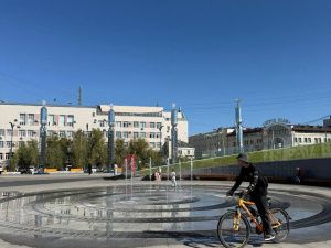 С фонтана убрали ограждения