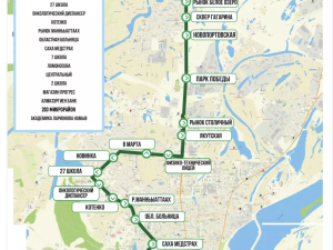 В Якутске запустили новый автобусный маршрут №51п «Аэропорт» — «Намыв»