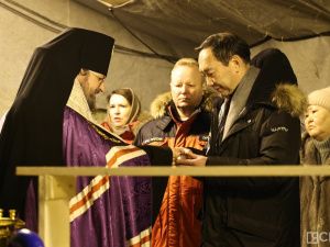 Глава Якутии окунулся в крещенскую купель