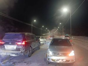 На Намском тракте произошло ДТП с участием шести автомобилей