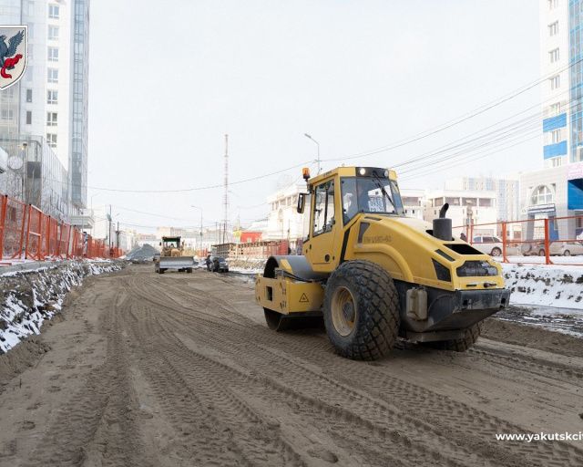 В Якутске днем небольшой мокрый снег