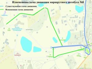 Об изменении конечной остановки маршрутного автобуса №8 в Якутске