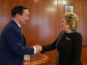 Айсен Николаев встретился со спикером Совета Федерации Федерального Собрания РФ Валентиной Матвиенко