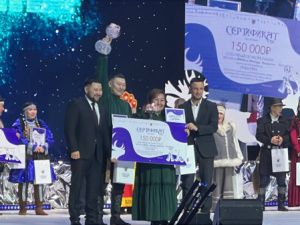 Любовь, Александр Михайловы - победители республиканского конкура «Строганина - 2025»