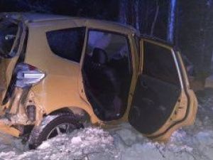 В Алданском районе водитель Honda Fit съехал с дороги и врезался в дерево. Погиб пассажир