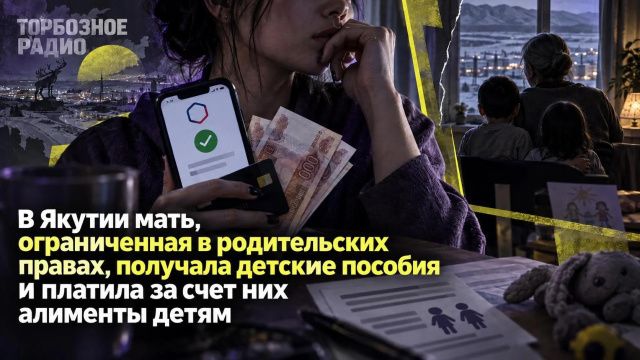 В Якутии мать, ограниченная в родительских правах, получала детские пособия и платила за счет них алименты детям