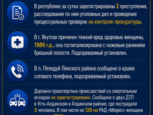 Женщину ранили ножом, в двух ДТП пострадали двое взрослых и ребенок: сводка за сутки в Якутии