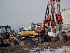 Благоустройство площади Ленина в Якутске: основная свайная конструкция фонтана будет скрыта под землей 