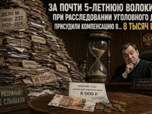 За почти 5-летнюю волокиту при расследовании уголовного дела присудили компенсацию в… 8 тысяч рублей