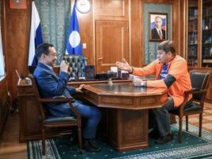 Айсен Николаев встретился с Дмитрием Губерниевым