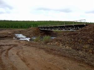 В Мирнинском районе Якутии началось строительство 80-метрового моста