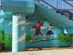 Новый мурал в честь героев СВО нарисовали под Сайсарским мостом в Якутске