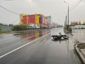 В Якутске пьяный мотоциклист совершил ДТП и получил серьезные травмы
