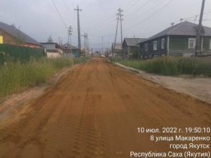 В Сайсарском округе произвели отсыпку и грейдирование внутриквартальных улиц и проездов