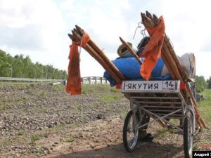 Якутский шаман идёт пешком в Москву "изгонять Путина" 