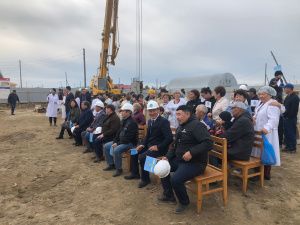 В Амге установили первую сваю поликлиники на 200 посещений в смену