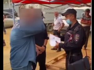 Во время рейда "Ус Тумсуу" на "Столичном рынке" мужчина устроил скандал