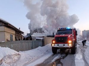 Сгорел дом в Якутске