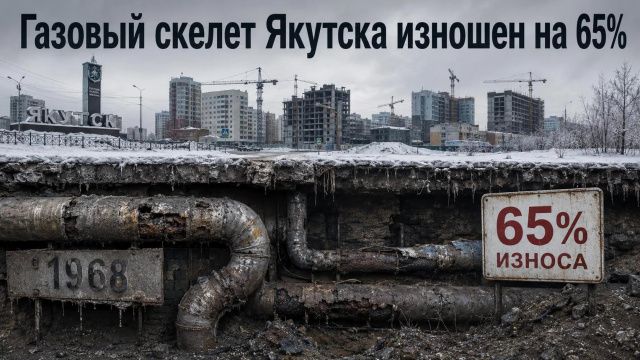 Газовый скелет Якутска изношен на 65%