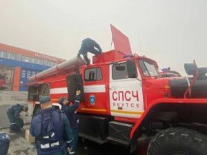 На тушение пожаров в Мельжехси выехала дополнительная техника из Якутска