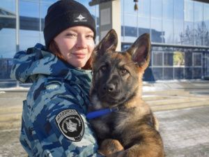 Овчарка Манго приступила к службе в транспортной полиции