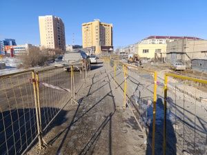 В Якутске проводится капремонт перекрестка улиц Хабарова, Ярославского, Чернышевского, Ефимова