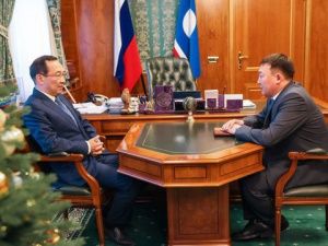 Глава Якутии встретился с новым руководителем Ленского района 