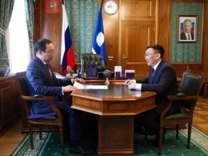Айсен Николаев провел встречу с главой Анабарского улуса Эдуардом Платоновым