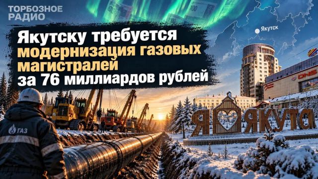 Якутску требуется модернизация газовых магистралей за 76 миллиардов рублей