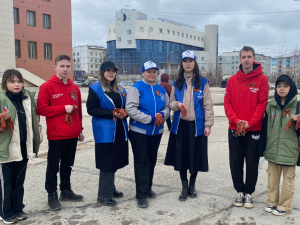 В Якутии волонтёры раздадут более 100 тысяч георгиевских ленточек ко Дню Победы