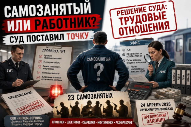 Самозанятые вне закона: суд в Якутске поставил точку в деле ГТИ и УФНС против компании, заключавшей гражданско-правовые договоры