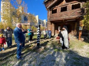 В Надвратной башне Якутского острога освящена икона Спаса Нерукотворного