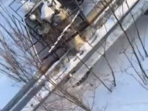 Студенты оказались в огненном плену