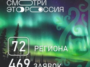 Для участия во Всероссийском конкурсе «Смотри, это Россия!» поступили заявки из 72 регионов