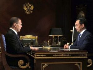 Айсен Николаев доложил  Дмитрию Медведеву о ликвидации последствий наводнения