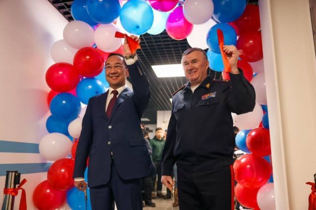 В Якутске открыли новый спортивный зал с тиром в Центре профессиональной подготовки МВД