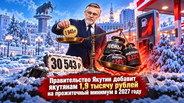 Правительство Якутии добавит якутянам 1,9 тысячу рублей на прожиточный минимум в 2027 году