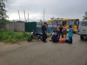 В Хангаласском районе 13-летний мотоциклист получил серьезные травмы