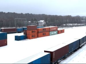 Со станции Столбовая Московской  железной в Якутию отправлен первый контейнерный поезд зимнего сезона  