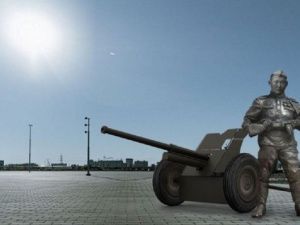 Легендарному якутскому артиллеристу воздвигнут памятник 