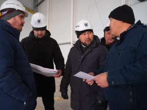 Евгений Григорьев проверил ход строительства многофункционального спортивного комплекса