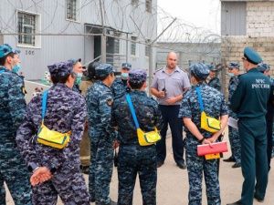 В СИЗО-1 прошли пожарно-тактические учения с участием сотрудников МЧС